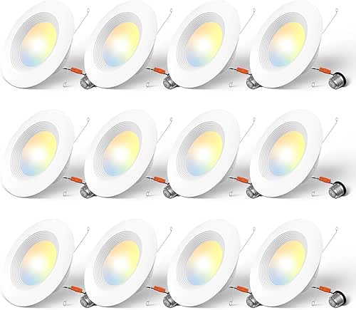Amico 5/6 inch 5CCT LED Recessed Lighting 12 Pack, Dimmable,
