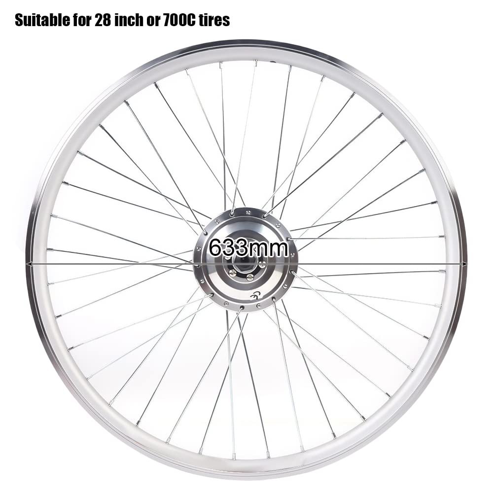 Kit de conversión de bicicleta eléctrica de 28 pulgadas, 36 V, 250 W, motor trasero para bicicleta eléctrica, conversión con pantalla LCD, kit de montaje para bicicleta eléctrica