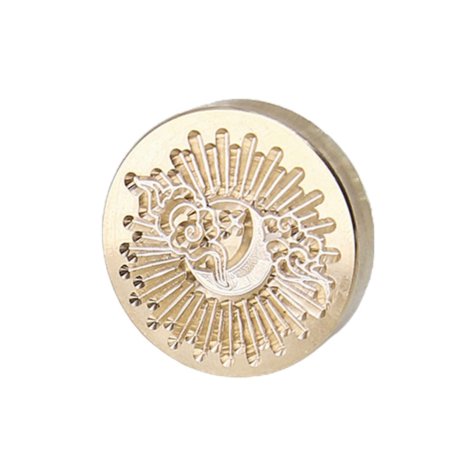 NEWFT Wax Seal Stamp Head Stars Sealing Wax Stamp Brass Head Olny No Handle 25mm for Invitations Envelopes Waxing Seal Heads Only Replacement No Handle Stars