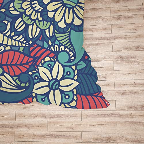 Funda de edredón Doublé de flores abstractas con 2 fundas de almohada 6