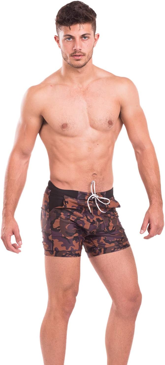 Taddlee Men Swimwear Swimsuits Flower Print Surf Board Boxer Shorts Trunks Long