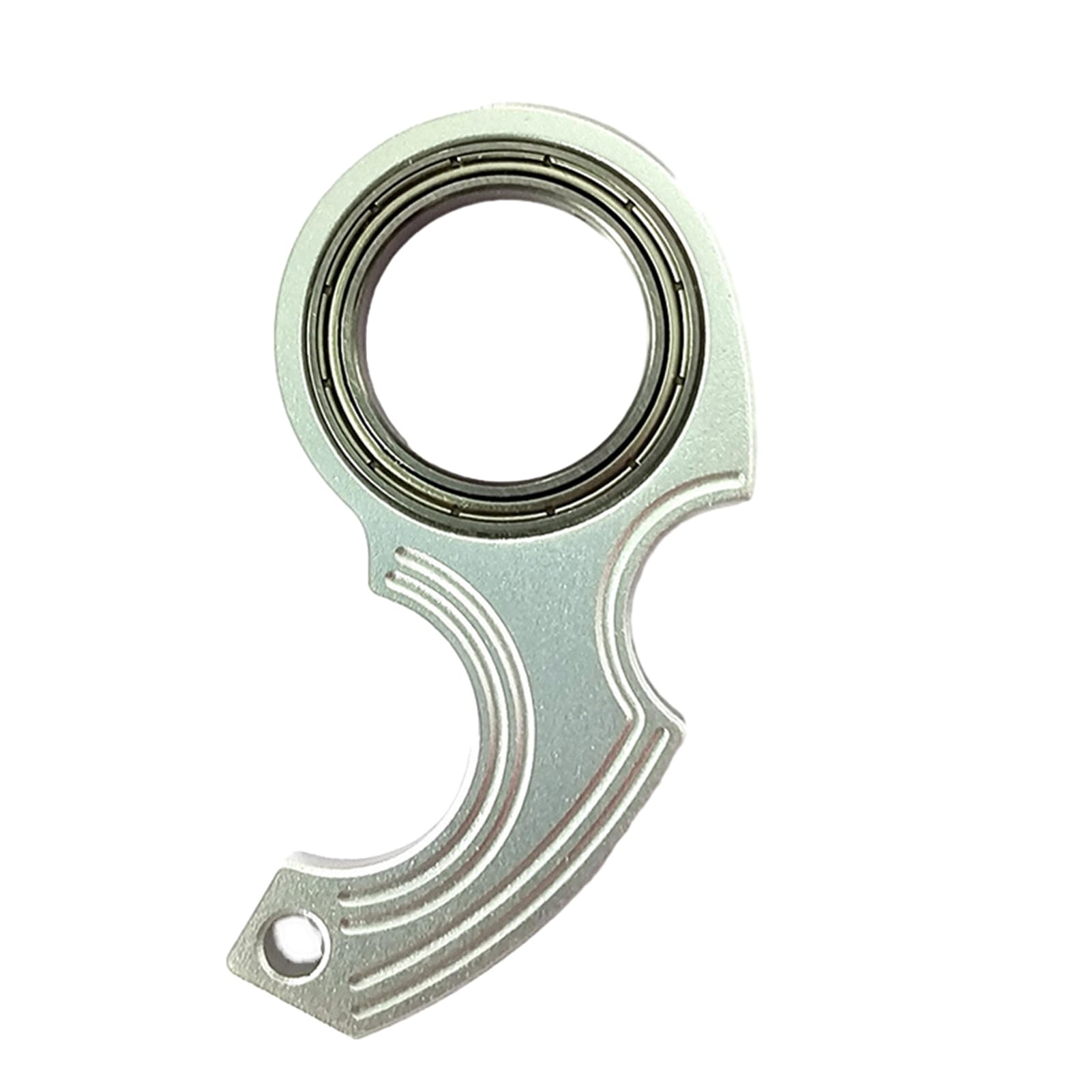 Reheyre Silver Keychain Spinner Fidget Ring Toy, Cool Machetes Stress Relief Metal Keychain, Portable Fidget Spinners For Adults Teens Finger Flexibility Training