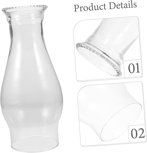Miniatura 4 de Lámpara de cristal transparente, pantalla de queroseno de vidrio para chimenea, cubierta de lámpara de aceite, cubierta de portavelas con capucha
