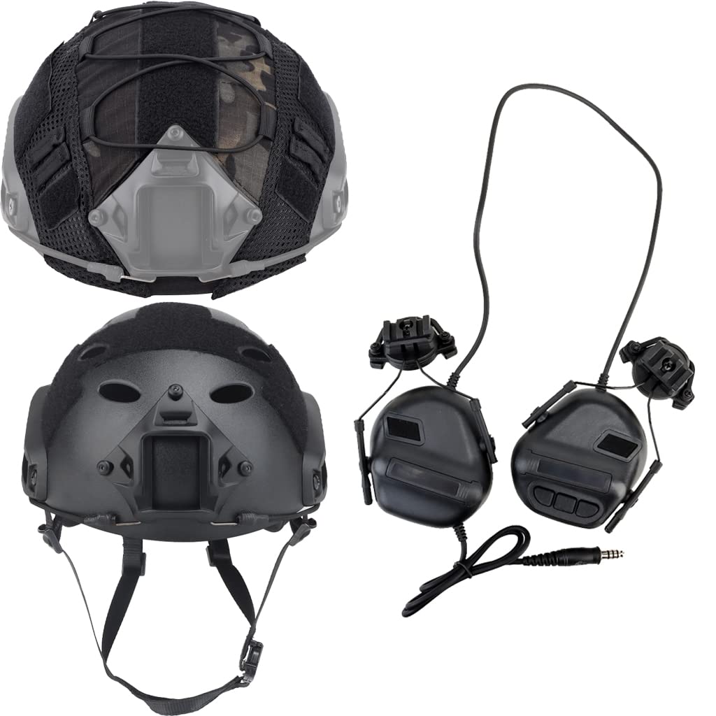 FAST HELMET ブラック マイク付き