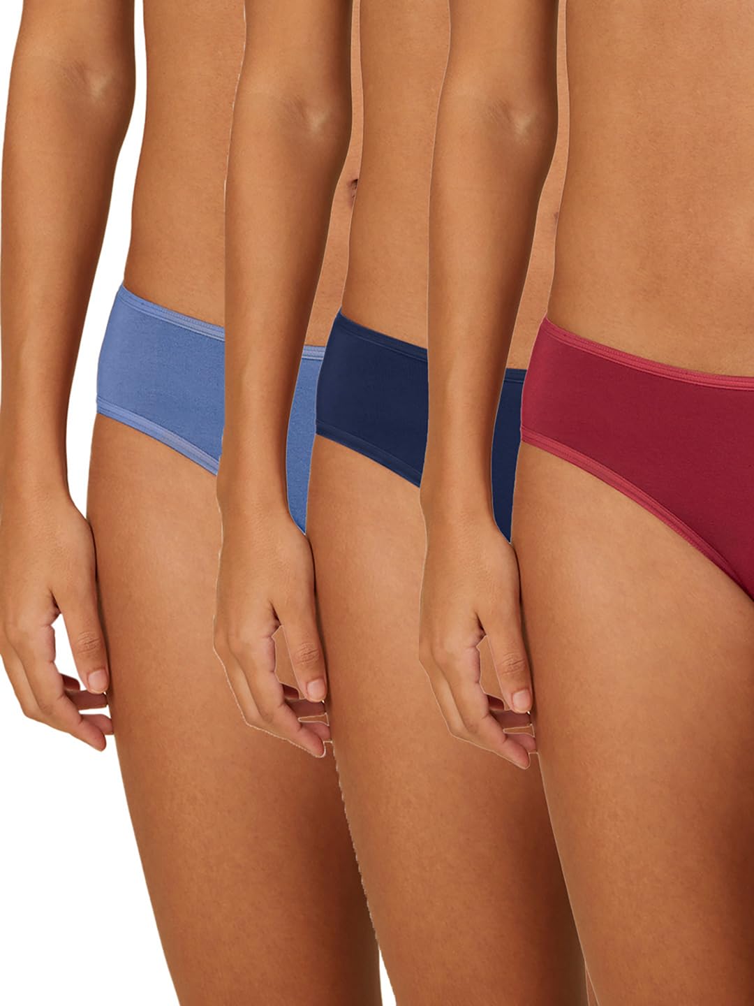 triumph Women Stretty Cotton 80 Medium Coverage Midi Brief - Pack Of 3-picture-29