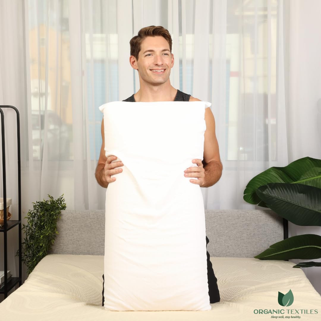 OrganicTextiles DS - Almohada de látex con funda de algodón orgánico (tamaño estándar, mediano), certificado GOTS, almohada de cama para dormir, ayuda para aliviar el dolor de cuello, soporte para la