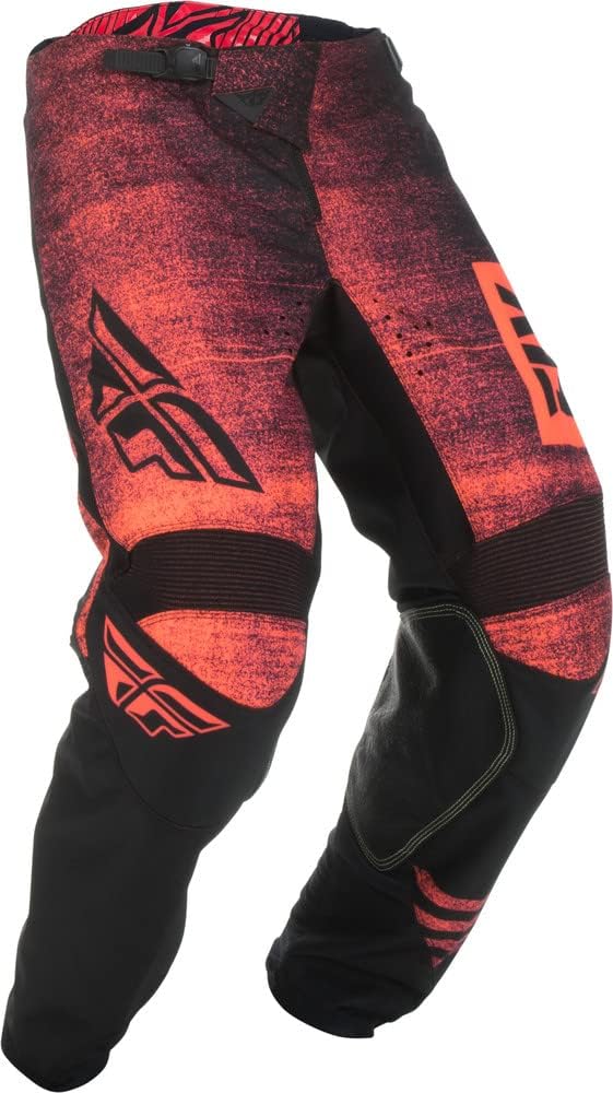 Fly Racing Youth Kinetic Noiz Pants (Neon Red/Black, 22)