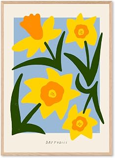 PSTR studio アートポスター 50×70cm Daffodils 北欧雑貨 アートプリント インテリア おしゃれ