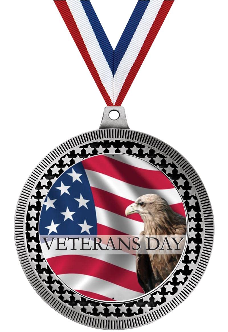 2.75\" Hero With Stars Award Medal, Gold Vega Hero With Stars...
