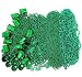 Bulk Pack of 72 St. Patrick's Day Colorful Shamrock Beads Necklace ASSORTMENT, Shamrock and Green Beads 33" Long 7mm Thick, Great for Party Favor Necklaces, Costume Accessory Supplies, By 4E’s Novelty