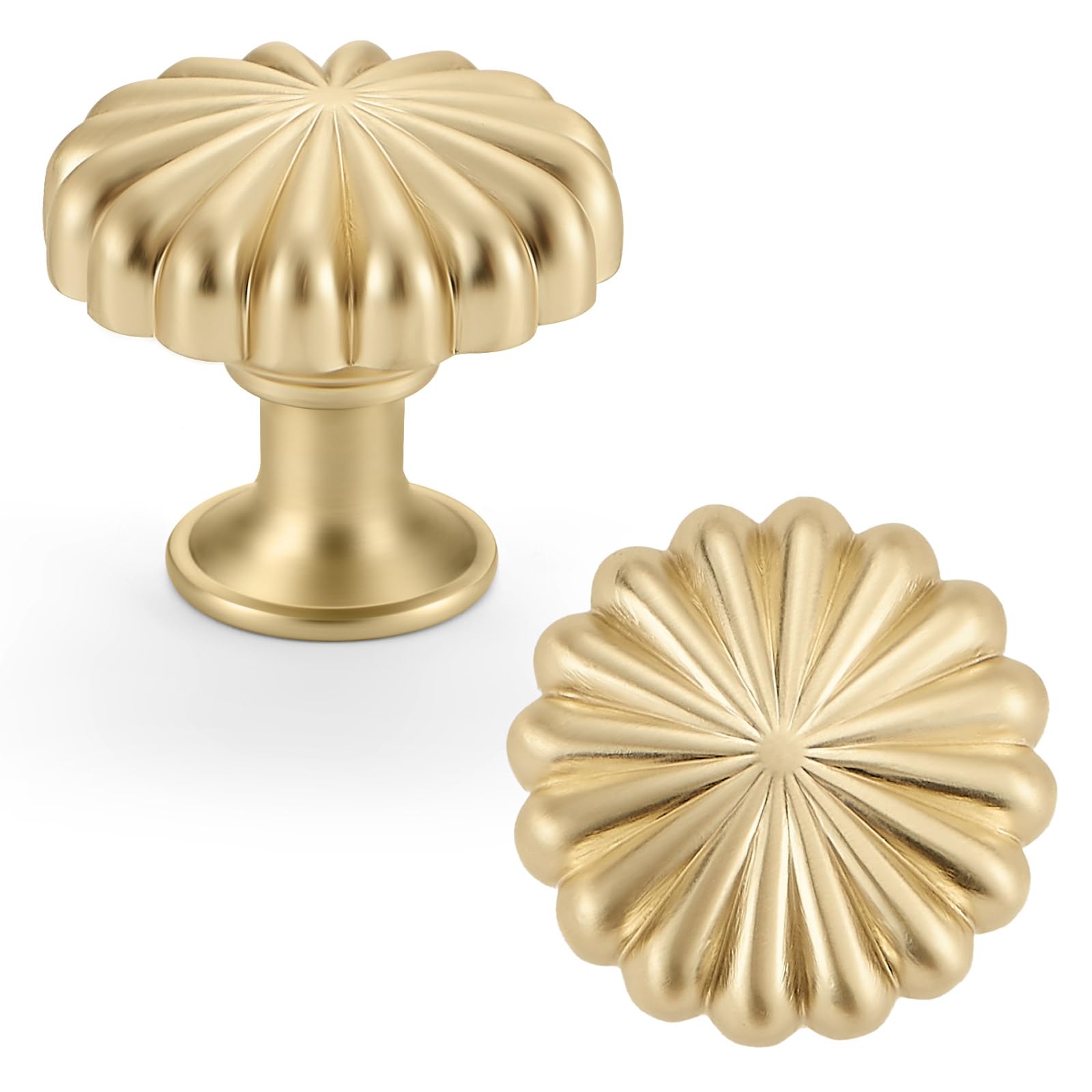 FAPUAL 2 Pack Gold Cabinet Knobs - cabinet hardware | Mubboo