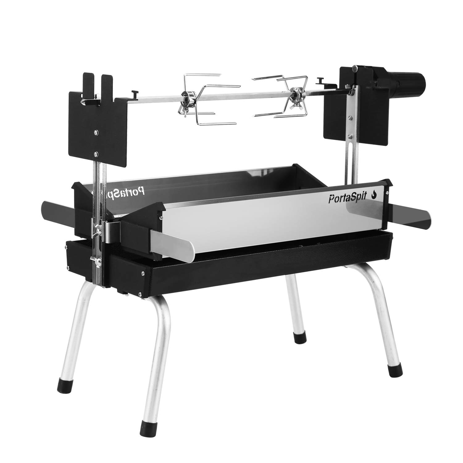 B-005 PortaSpit Portable Spit Rotisserie/BBQ Charcoal Grill Improved Larger Size