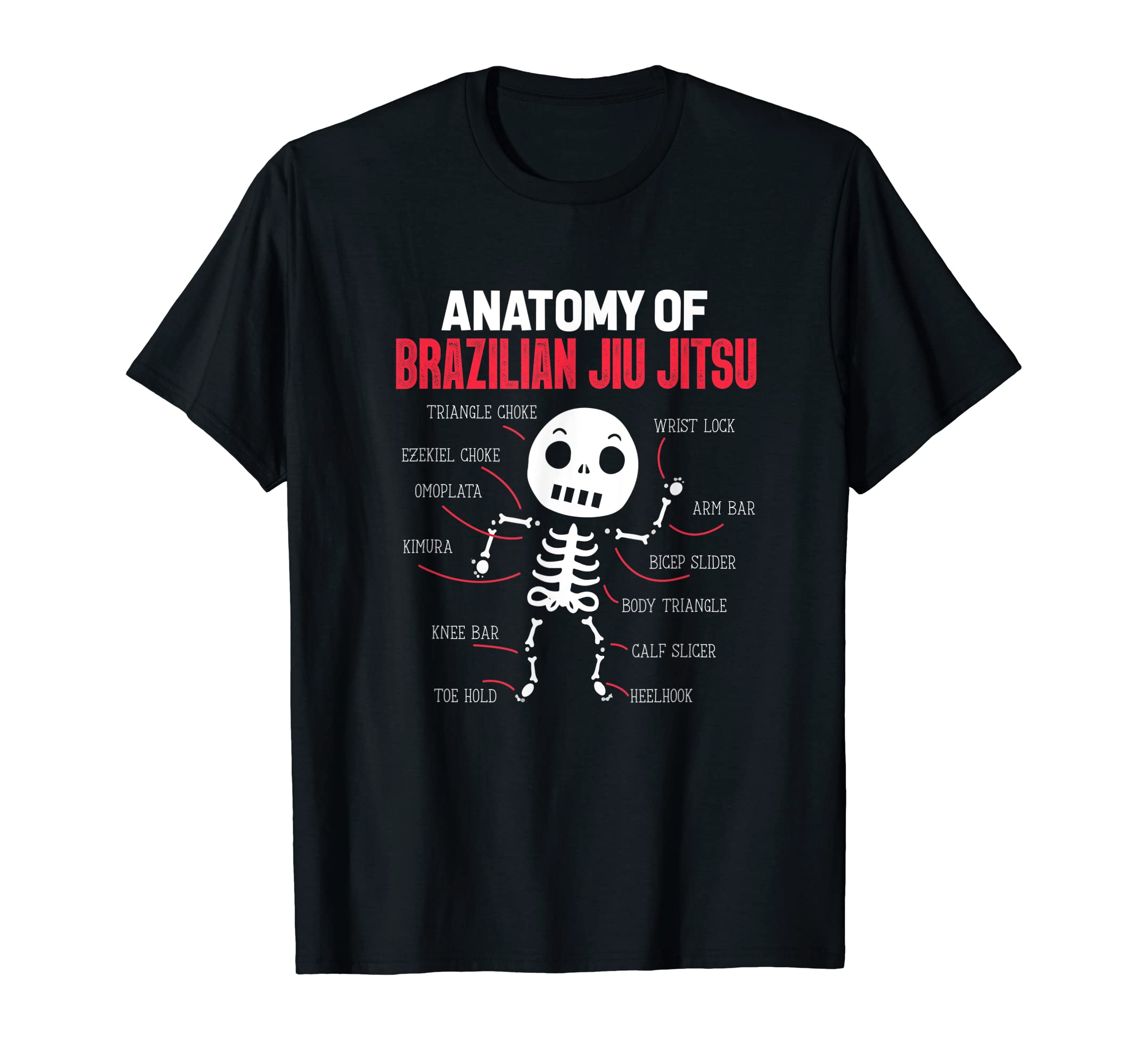 Jiu-Jitsu Mixed Martial Arts GiftsJiu-Jitsu BJJ Anatomy of Brazilian Jiu Jitsu MMA Fighter T-Shirt