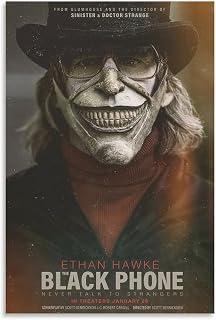 The Black Phone Poster Horror Movie Poster Aesthetic Poster Decorative Painting Canvas Wall Posters and Art Picture Print Modern Family Bedroom Decor Posters 12x18inch(30x45cm)…