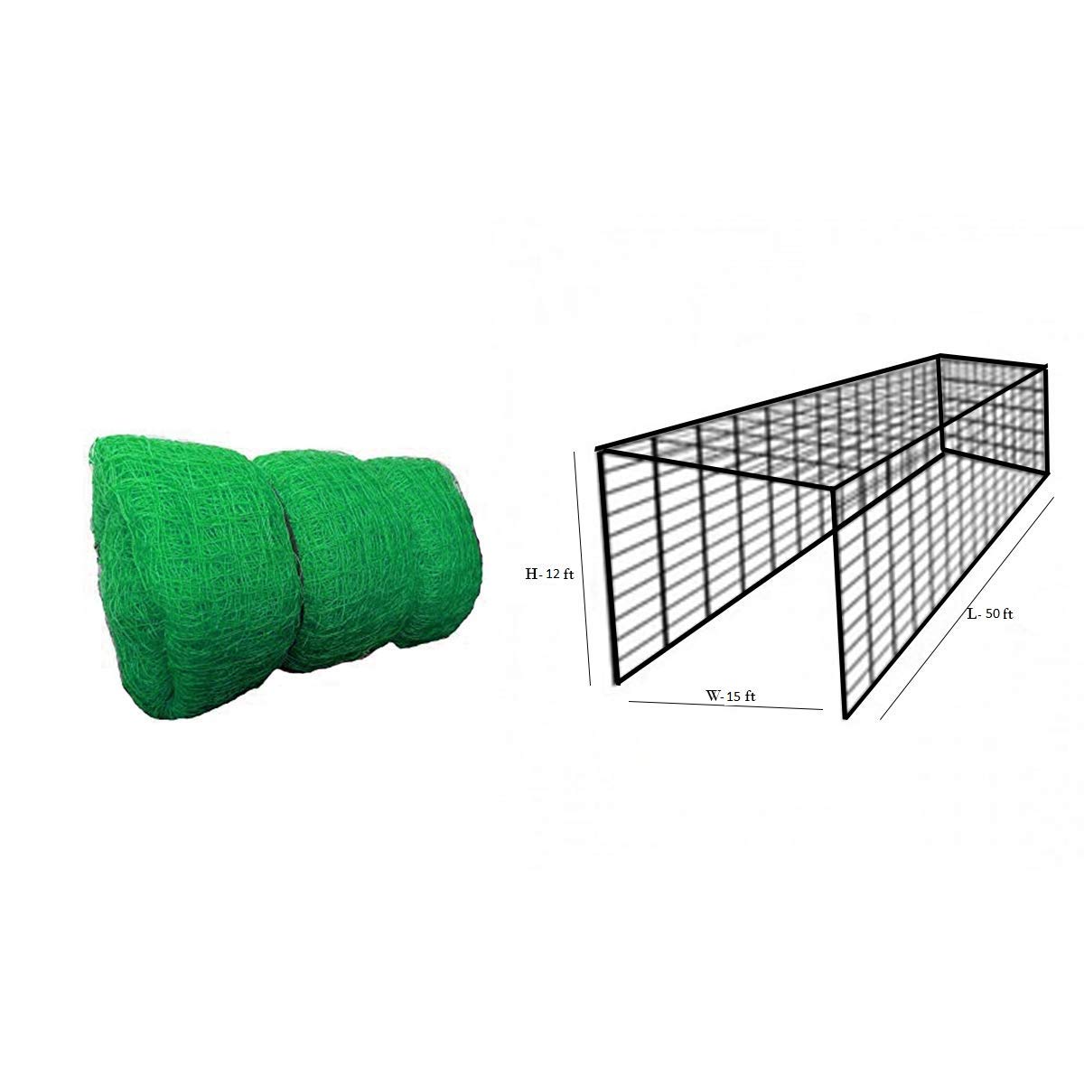 VIBCO Cricket Practice Box Net with Roof 50 * 15 * 12 (Green) (B07X7D1RQJ) Amazon Price History, Amazon Price Tracker
