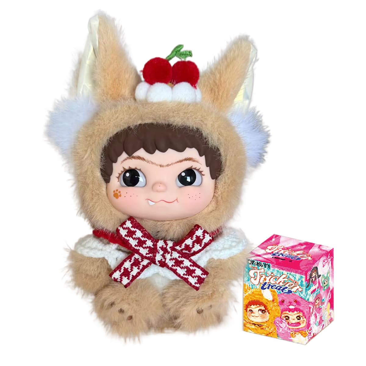 Wakuku Fox & Bunny Trick Or Treat Series Blind Box Action Figures Mystery Box Cute Random Toys Birthday Gift Christmas Collectible Toy for Desktop Ornaments, 1PC