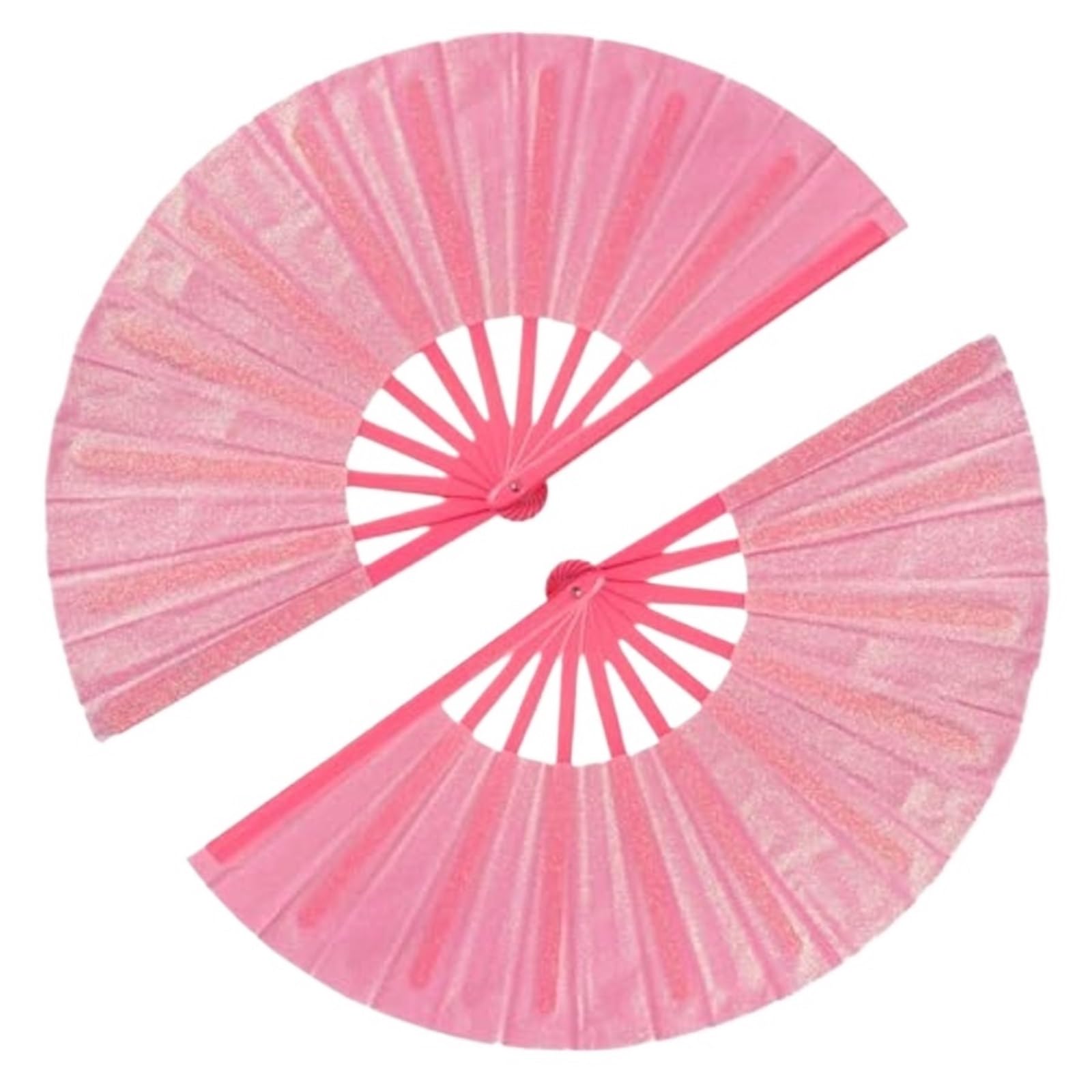 WLIHDB 10Pcs Large Folding Hand Fans Clack Handheld Fan For Party, Glitter Festival Rave For Concert for Summer(Color2)