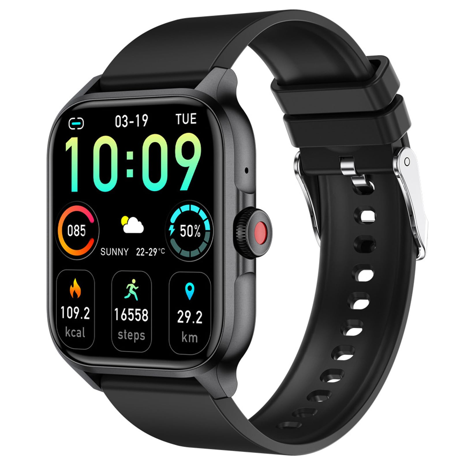 Smartwatch Fitness, QX15 Smartwatch Touch Screen a Colori da 1,85'' per Uomo Donna, Smartwatch Tracker Attività Monitoraggio del Sonno Impermeabile IP68 con APP, Durata Batteria