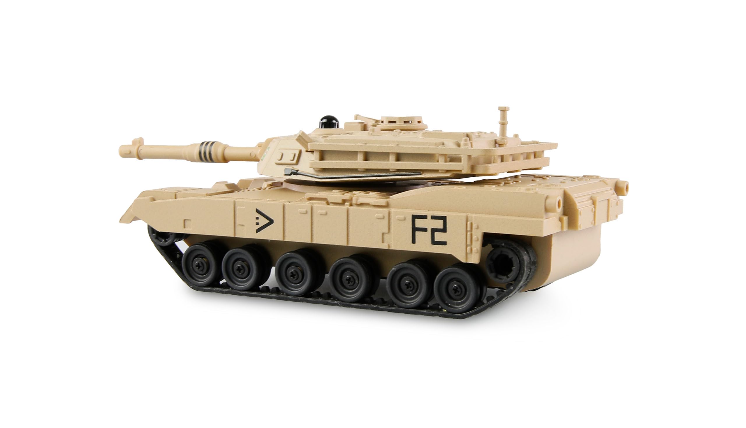 RC Abrams mini czołg zdalnie sterowany z funkcją IR-Battle 1:72 RTR dla dzieci od 8 lat, piaskowy brąz