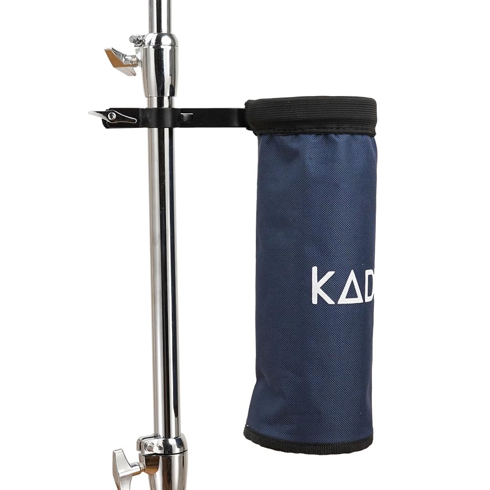 Kadence DSTK-BKTBLU Drumstick Holder Bucket | Collapsible, Heavy-Duty Polyester Pouch | Open-Top Design with Stand-Mount Clamp | Holds up to 10 Pairs of Sticks | Blue-image-33