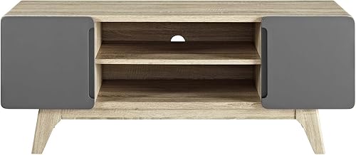 Miniatura 4 de Modway Tread Mid-Century - Mueble moderno para TV de 47 pulgadas, color gris natural Gris natural,Blanco de nuez,https://www.amazon.com/dp/undefined