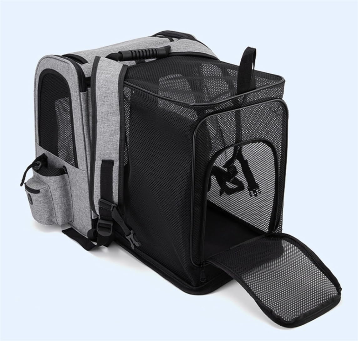 Transportbox Hund Großer Katzen-Rucksack, Erweiterbarer Haustier-Rucksack Für Kleine Hunde, Katzen, Hunde-Rucksack Katzentasche Transporttasche Katze(B)