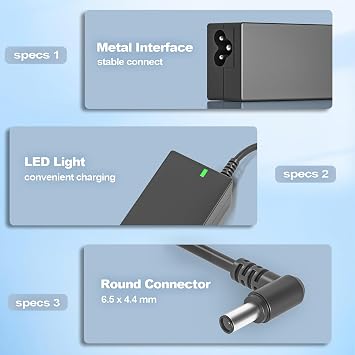 DC 19V Power Cord TV Charger Compatible with LG Electronics 19 20 22 23 24 27 LED LCD Monitor Widescreen HDTV 24M47H-P 24MP55HQ, Samsung J5205 J5003 H5000 UN32J4000 UN32J4000AF