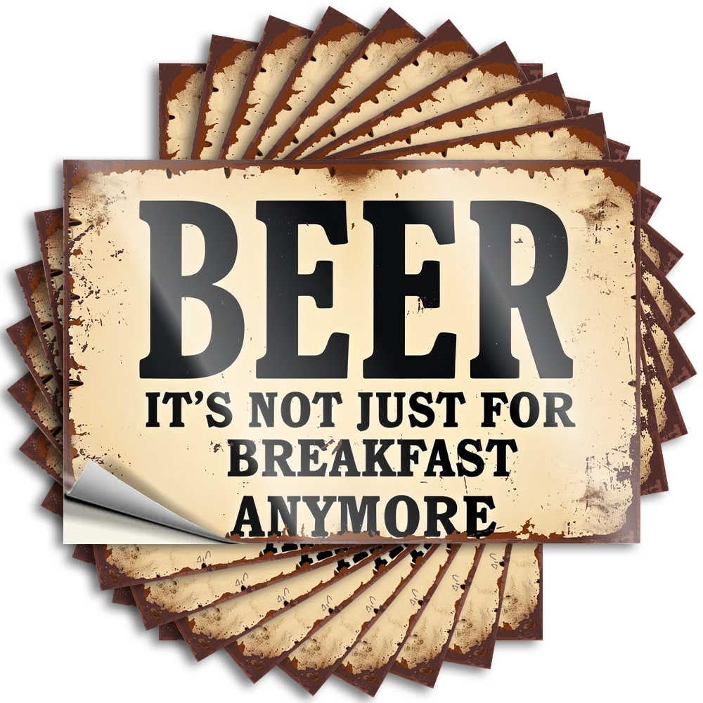 Beer: Beyond Breakfast Cover Affirmation - The Room Decorations Decals Self Adhesive Sticker(6X9CM)