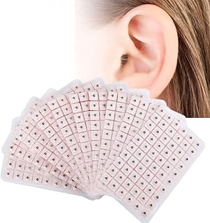 1800 Counts Acupuncture Ear Seeds Massage Ear Stickers Massage Bean Acupuncture Point Massage Patches Acupuncture Products Massage Tool(Pink)