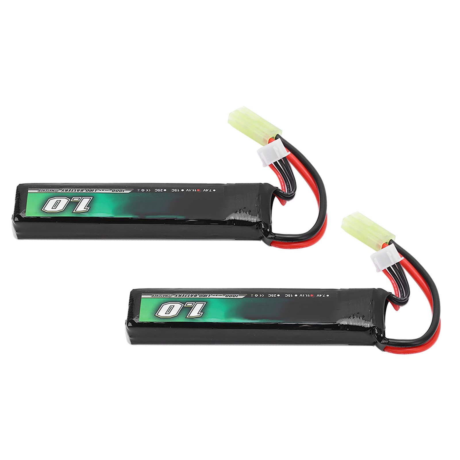 Acouto Paquete de Baterías Lipo de 2 Piezas de 11,1 V, 1000 Mah, 15 C con Celda de Unidad de Mini Enchufe para para Coche de Juguete RC y su Entretenimiento de Trabajo Capacidad de 11 1 V Tiempo