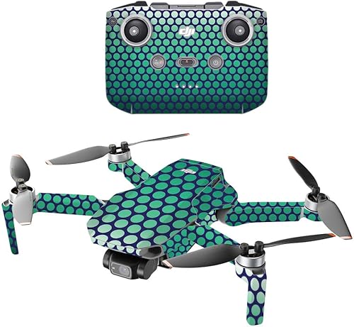 Miniatura 9 de MightySkins - Compatible con DJI Mini 2 Dron portátil - Escalas azules  Funda protectora de vinilo duradera y única  Fácil de aplicar, quitar y