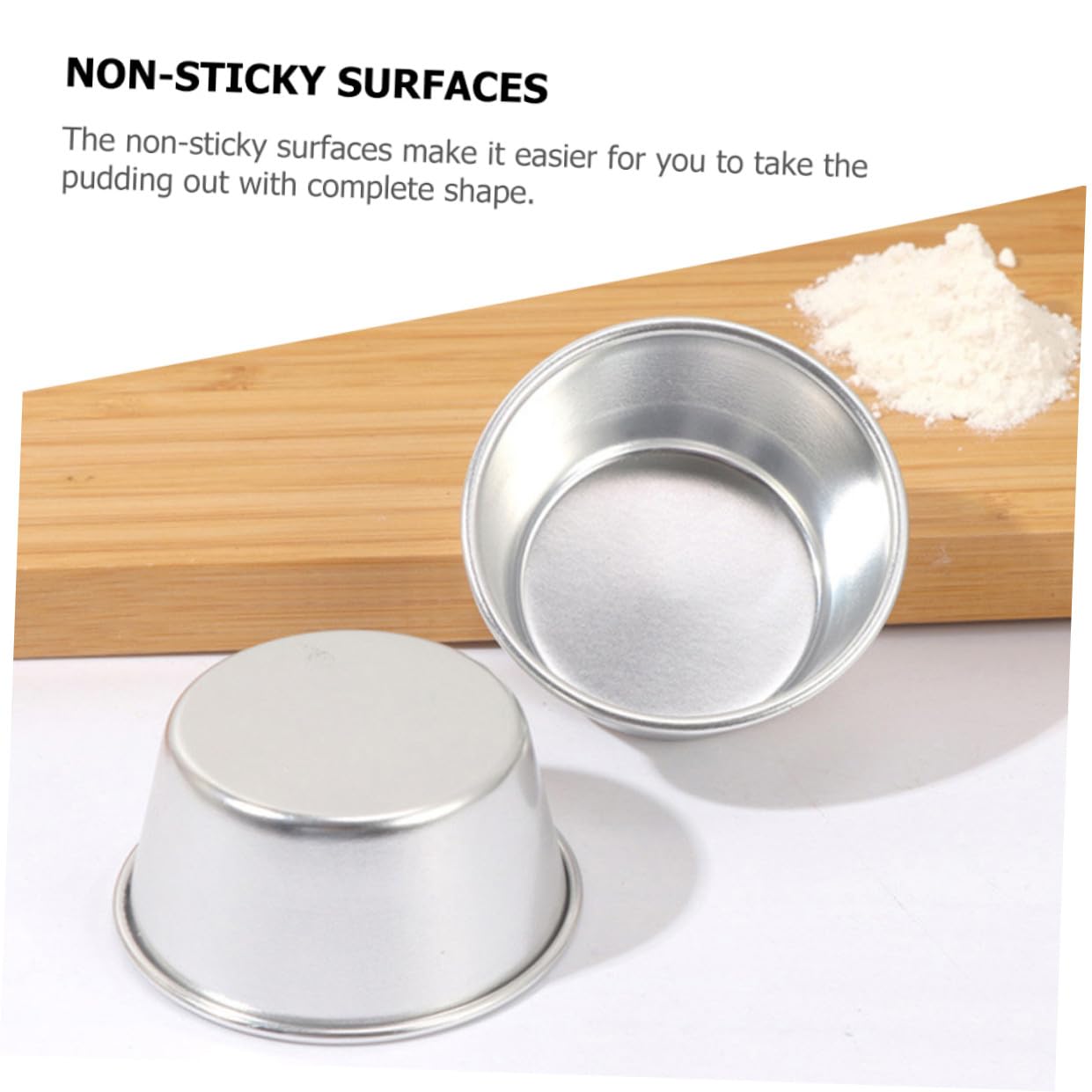 Alipis 30 Pièces Tasses à Pudding Antiadhésives Moules à Gâteaux Ronds Tasse à Muffins Moule à Gâteau Rond Mini-moules à Gâteaux Moules à Gâteaux En Aluminium Alliage D'aluminium Silver