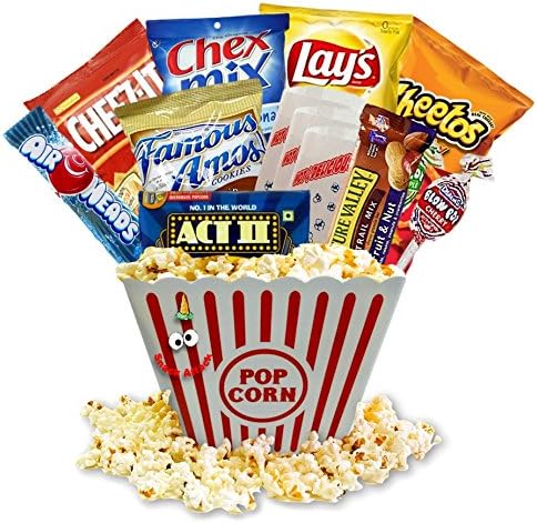 Movie Night Gift Bundle, Popcorn, Candy, Cookies, Date Night, Family Movie