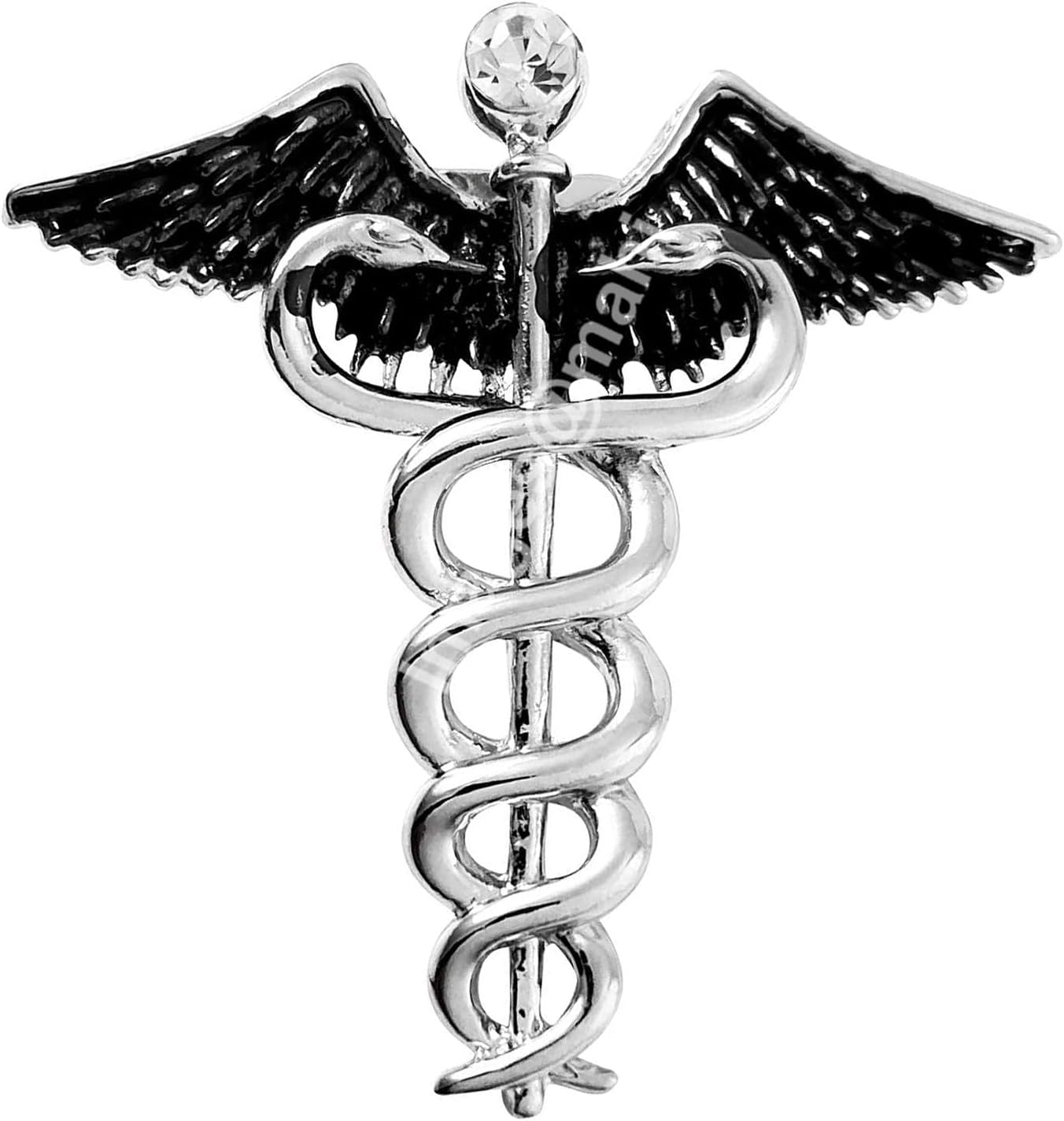 Mahi Medical Caduceus Doctor's Unisex Brooch Lapel Pin (PABP1101071PR)