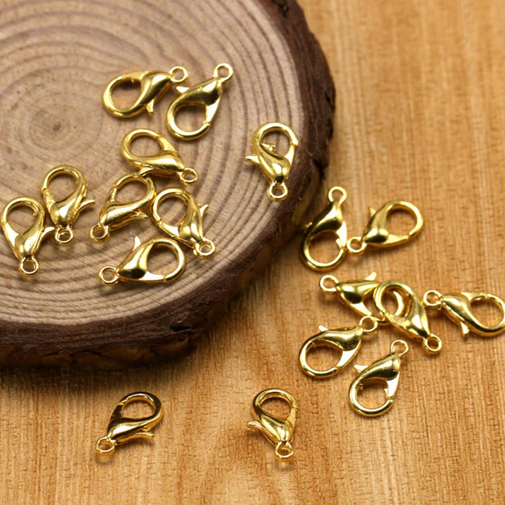 Lot De 100 Fermoirs Mousquetons En Acier Inoxydable Plaqué Or