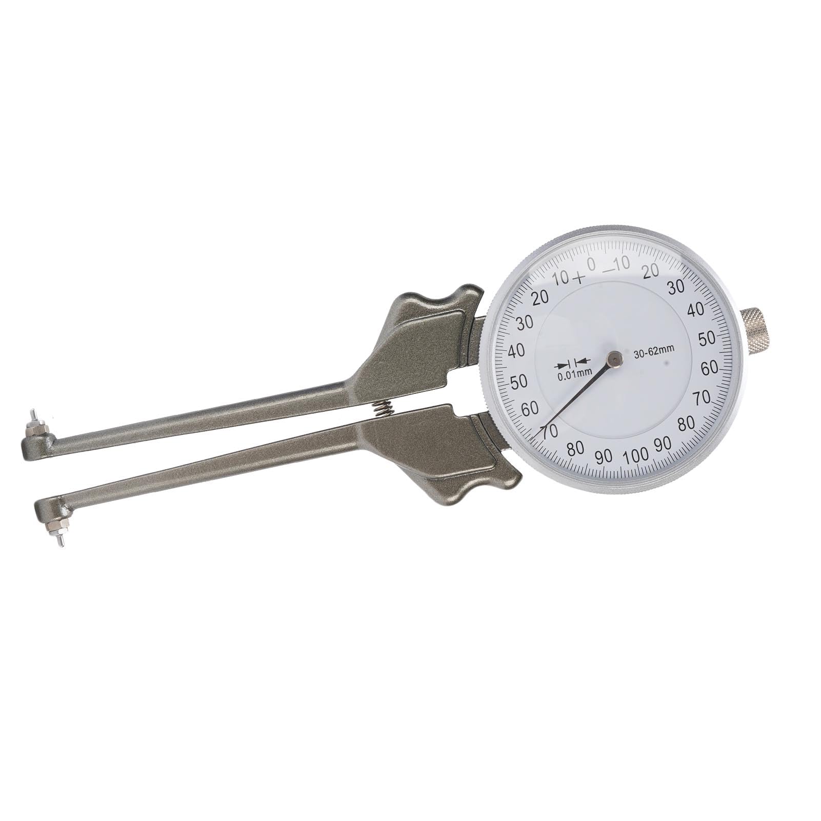 FTVOGUE Suwmiarka Wewnętrzna, Suwmiarka Wewnętrzna ze Stopu Aluminium 30–62 Mm, Odczyt 0,01 Mm, głębokość 75, 8 Wymiennych Głowic do Warsztatowego Pomiaru średnicy Otworu Wewnętrznego