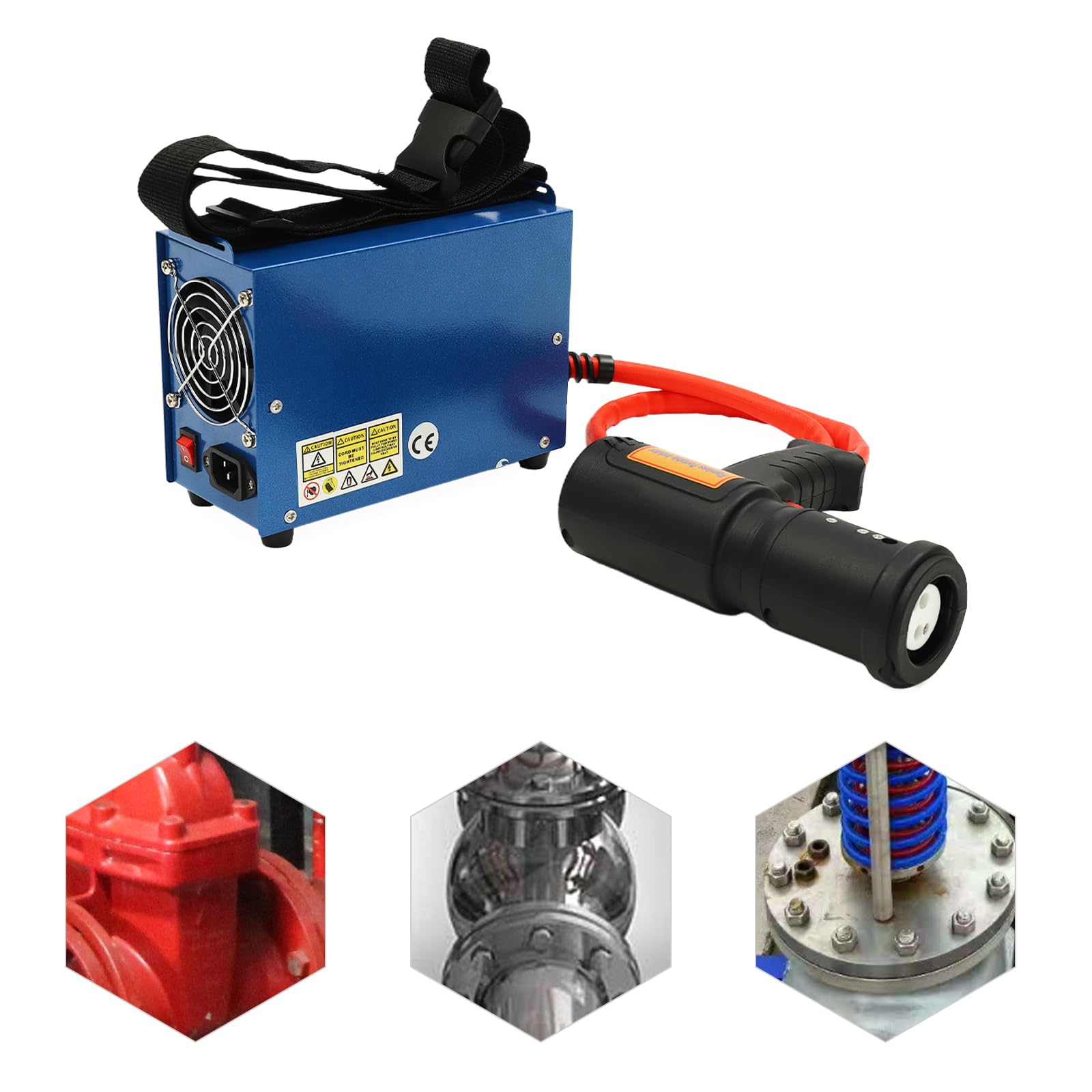 1500W Kit de Chauffage à Induction Magnétique,750℃ 4 Serpentins Chauffants Pour Chauffer Diverses Rouillées Boulons écrous Engrenages Poulies Roulements etc