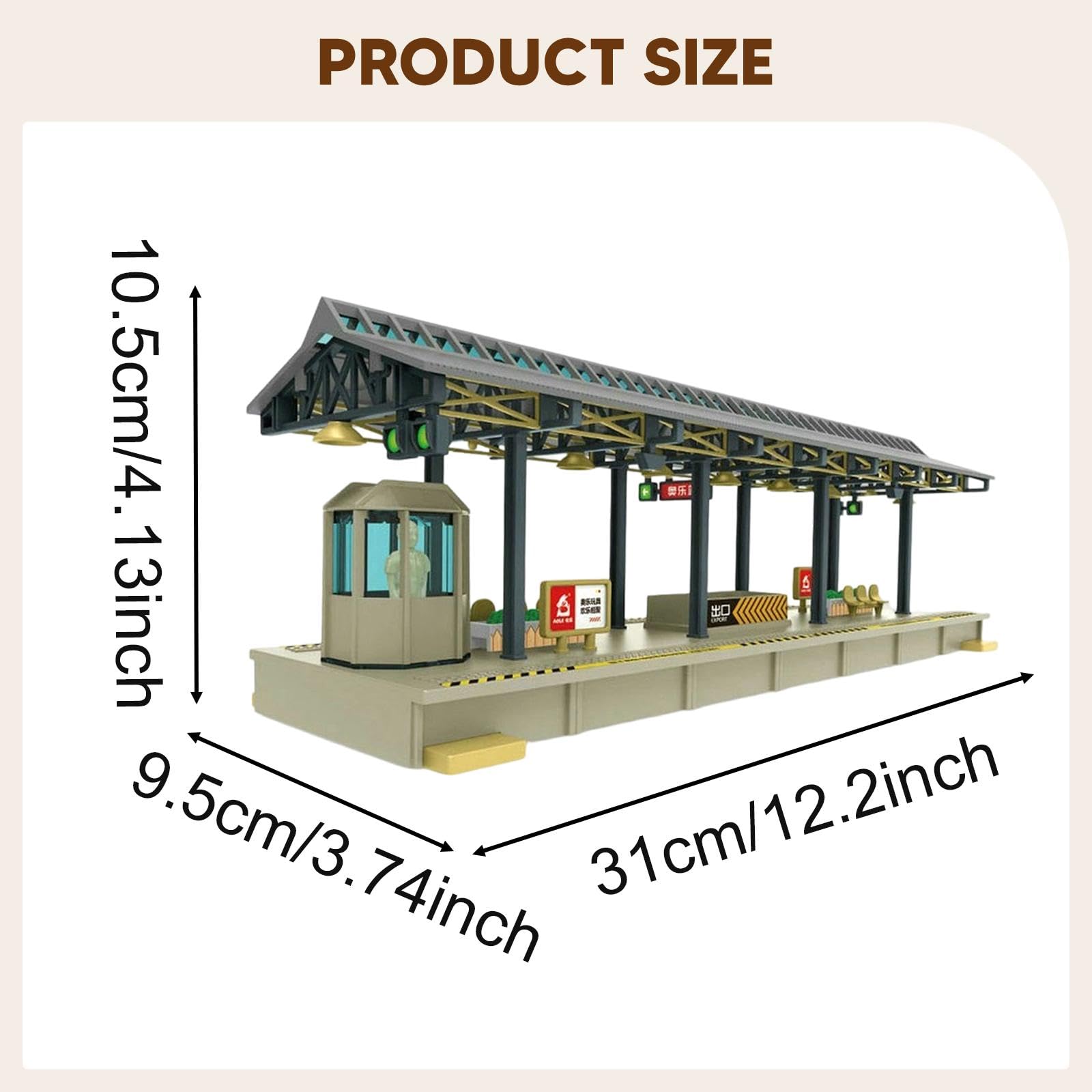 Maquette de Quai de Gare à L'échelle HO, Modèle Quai Gare Décoratif Plateforme de Train, Accessoires de Voie Ferrée, Diorama, Scène Miniature, Accessoires Maquette Gare