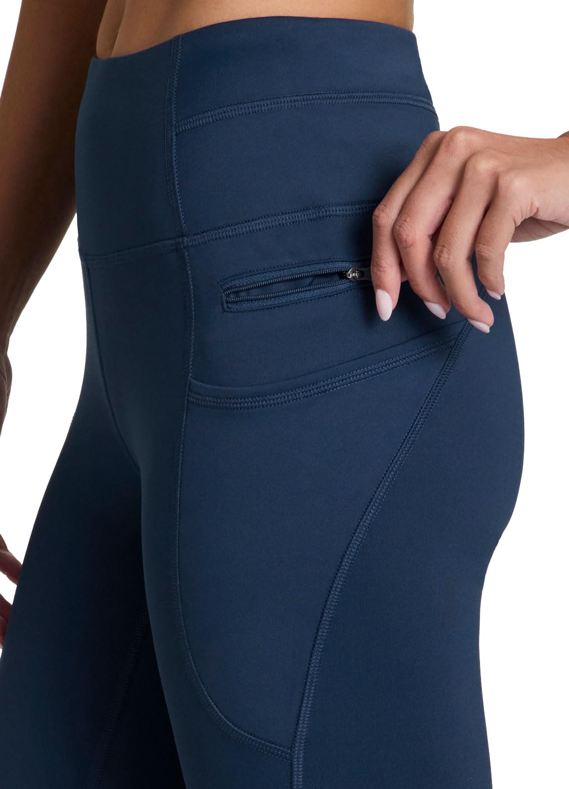 RBX Leggings foderati in pile per donna pantaloni da yoga con tasche pantaloni da palestra per il freddo Leggings a lunghezza intera per corsa yoga