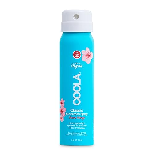 COOLA - Protector solar orgánico SPF 50 en aerosol bloqueador solar, cuidado de la piel probado por dermatólogos para protección diaria, vegano y