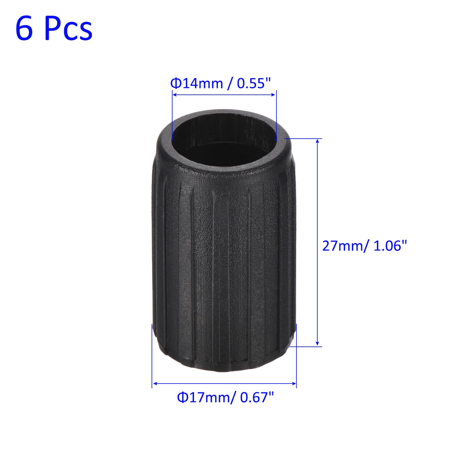 M METERXITY 6 Pack Trekking Pole Tips- Cane Hiking Stick Tip Replacement Walking Sticks Protectors Accessories for Hiking Walking Camping (14mm - Image 3