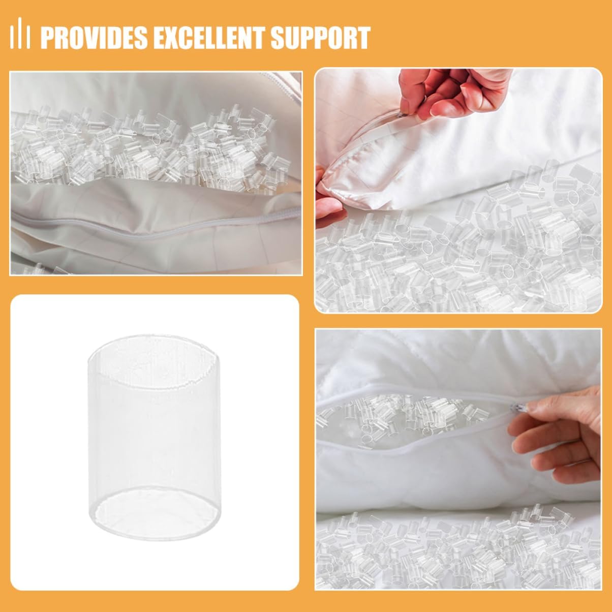 MAGICLULU 1bag Pe Tube Pillow Filling High Resilience Stuffing Inserts for Neck Support Ergonomic Design Breathable Pillows and Stuffed Animals Pe Lb