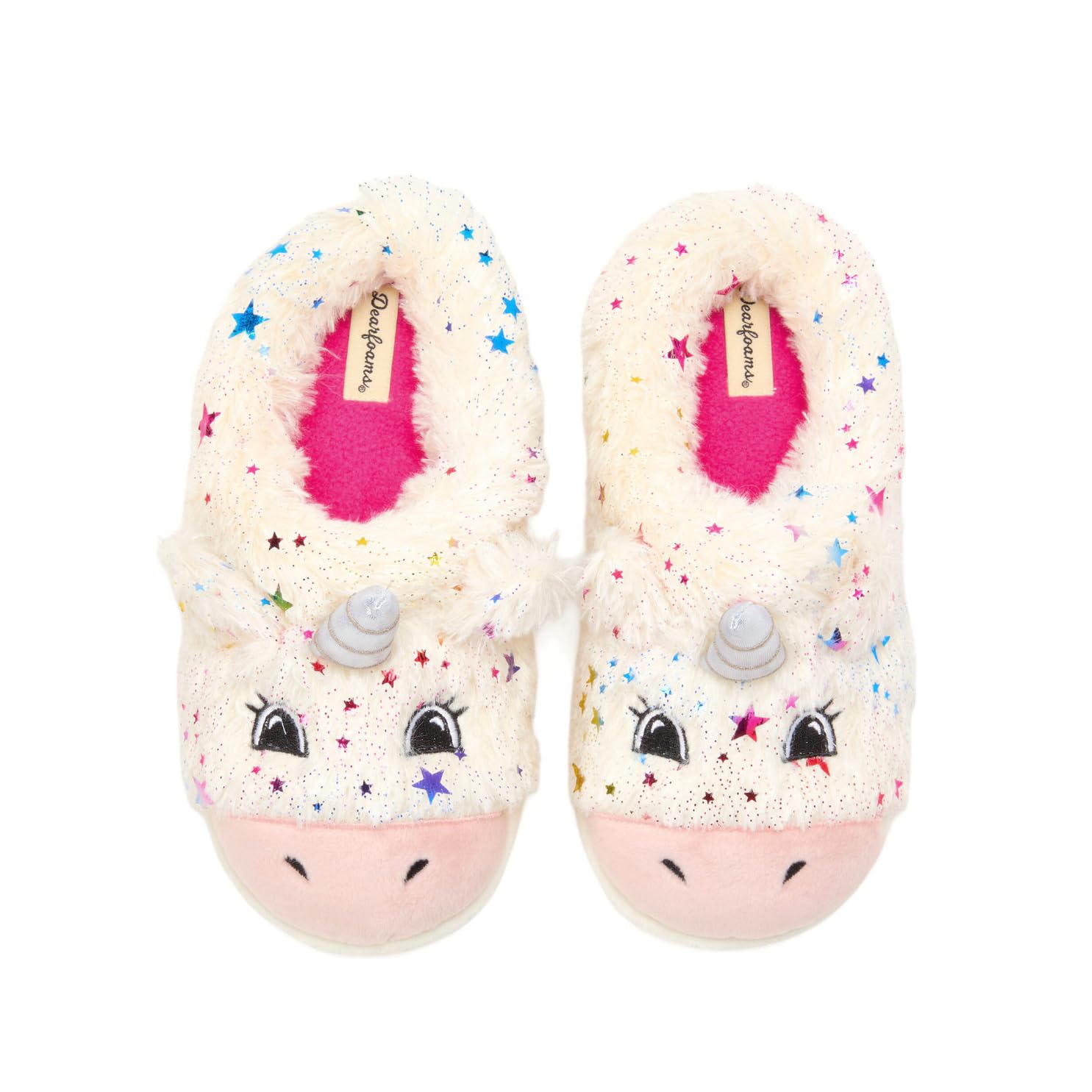 Dearfoams unisex-child Kids Toddlers Whimsical Animal Critter Washable Slipper