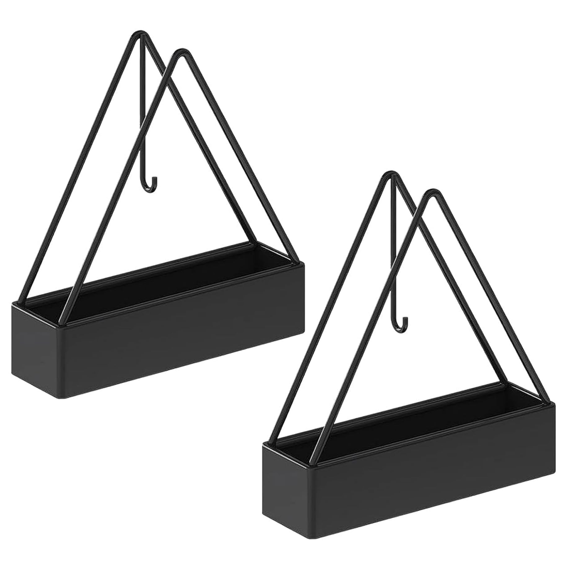 Vervevum 2Pcs Incense Holder Triangle Fireproof Incense Holder Ash Catcher Portable Iron Coil with Handle for Camping Patio Bedroom Home Outdoor Black, Coil