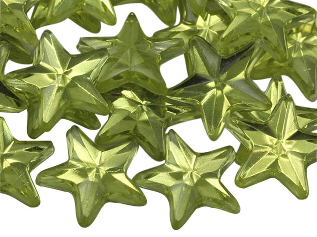 Allstarco Yellow Jonquil .Jq26 Star Rhinestones Embelishments 15Mm Flat Back Acrylic Plastic Gems For Jewelry, Crafts, Costumes, Invitations, Cosplay - 35 Pieces (Yellow Jonquil .Jq26)