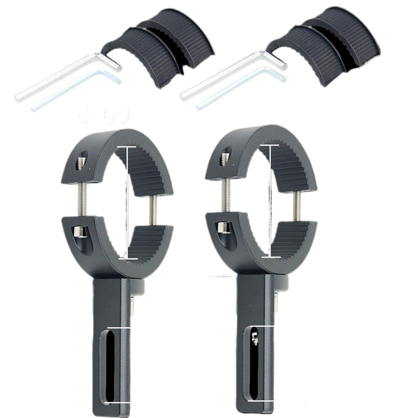Aueeyhdo 2Pcs 38-60Mm Headlight Repair Kit Bracket Motorcycle Fog Bracket 20-38Mm/38-60Mm Auxiliary Motorcycle Headlight Support Stand Fixation Mounting Bracket(2Pcs 38-60Mm)