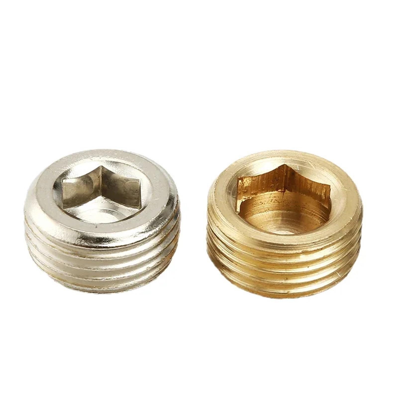 10 sztuk złącze pneumatyczne złącze sześciokątne nasadka powietrzna pierścień uszczelniający gwint zewnętrzny G1/8 G1 4/6/8mm złącze skarpet (Brass, 1 inch)