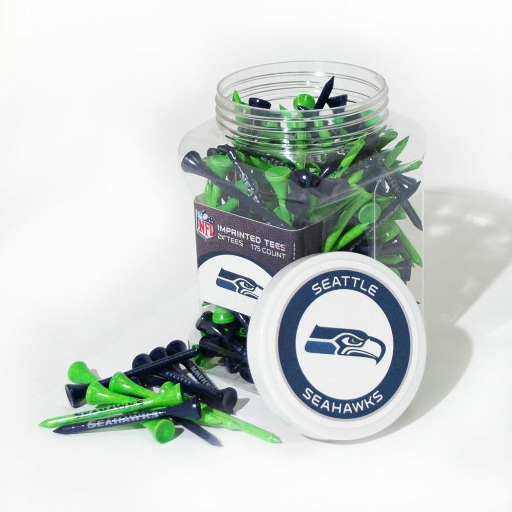 Team Golf NFL Seattle Seahawks Jar Of 175 Golf Tees 2-3/4" Golf Tees, 175 Pack, Regulation Size, Multi Team Colors — image 1
