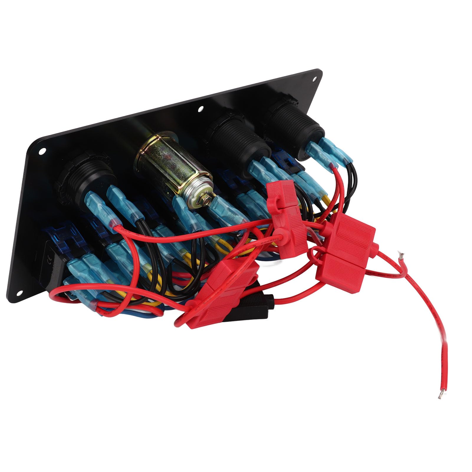 Pannello Interruttori a Bilanciere per Barche a 8 Gruppi Ottime Prestazioni di Dissipazione del Calore per LED Blu in Lega di Alluminio da 12 a 24 V per Imbarcazioni Marine