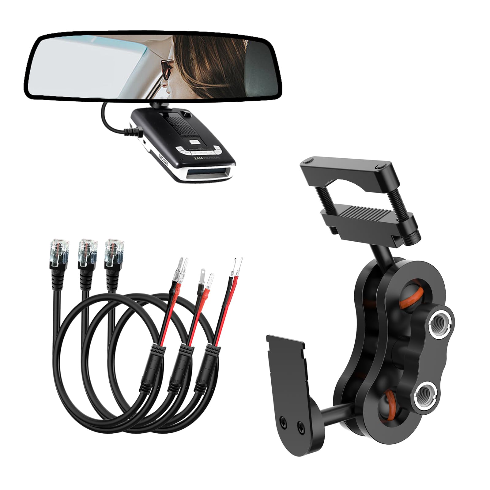 SDSACZMU Radar Detector Mount,Rearview Mirror Rod Radar Mounting